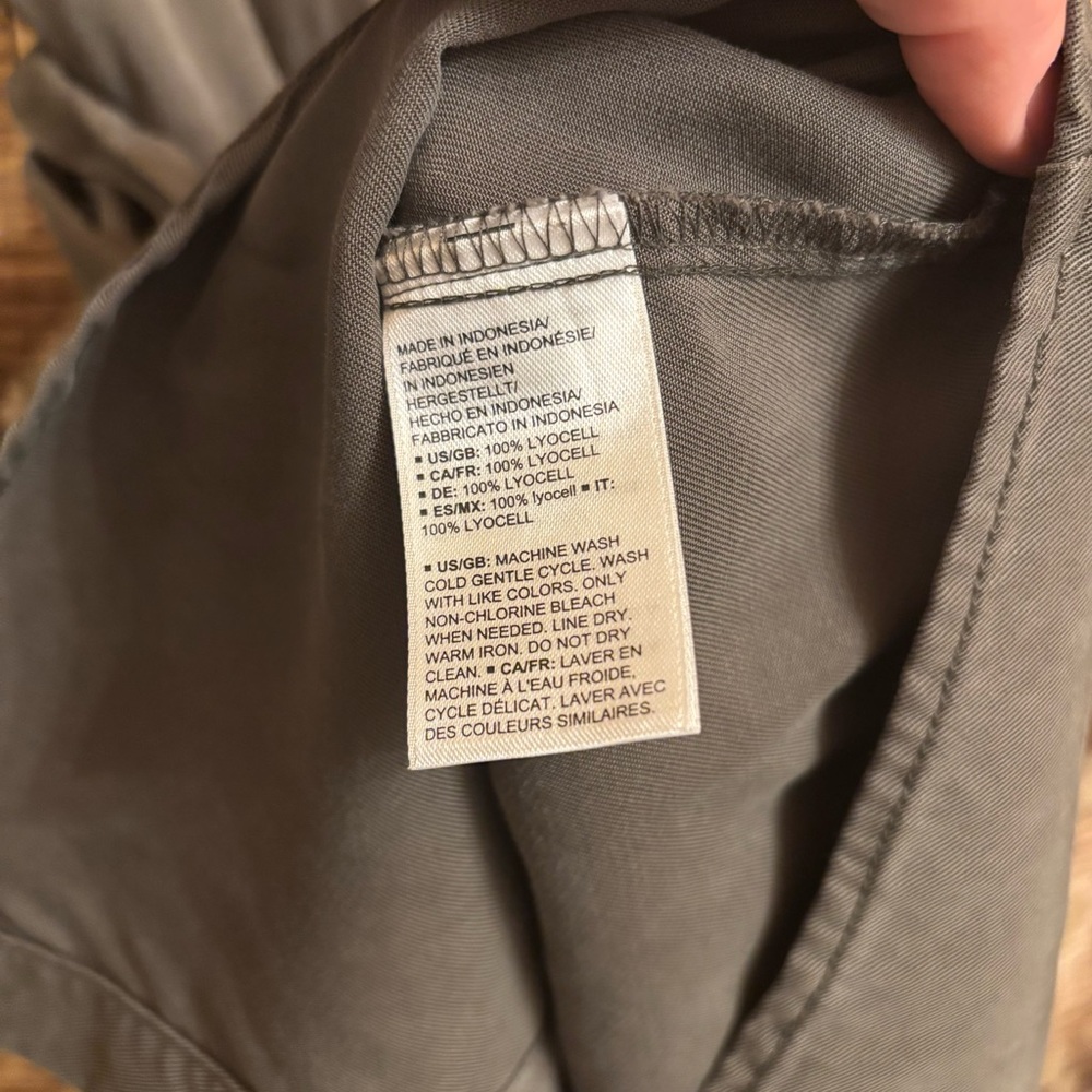 Daily Ritual Olive Button-Front Utility Shirtdress - Picture 5 of 12